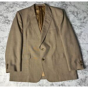 Marx Hart‎ Schaffner Jack Nicklaus Blazer Jacket Golden Bear Brown Golf 44R